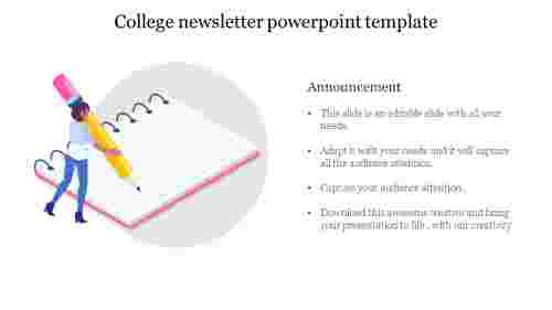 college newsletter powerpoint template